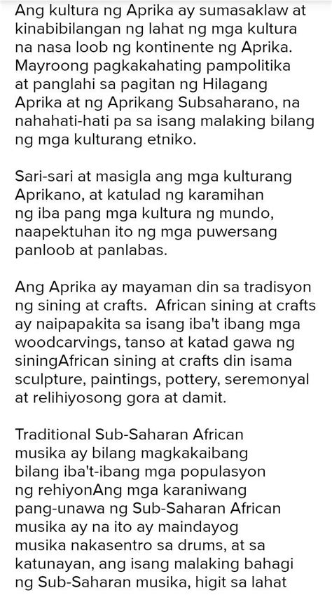 Africa in Tagalog.